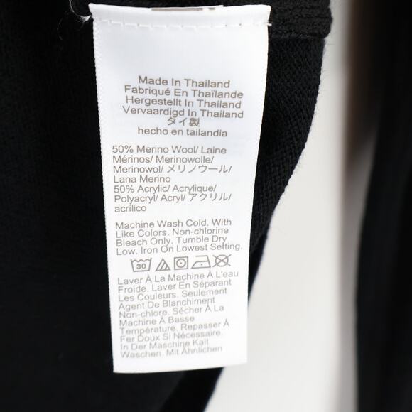 J.Crew Factory Women's Merino Wool Blend Cardigan Sweater Black Size Large NWT - Picture 8 of 8